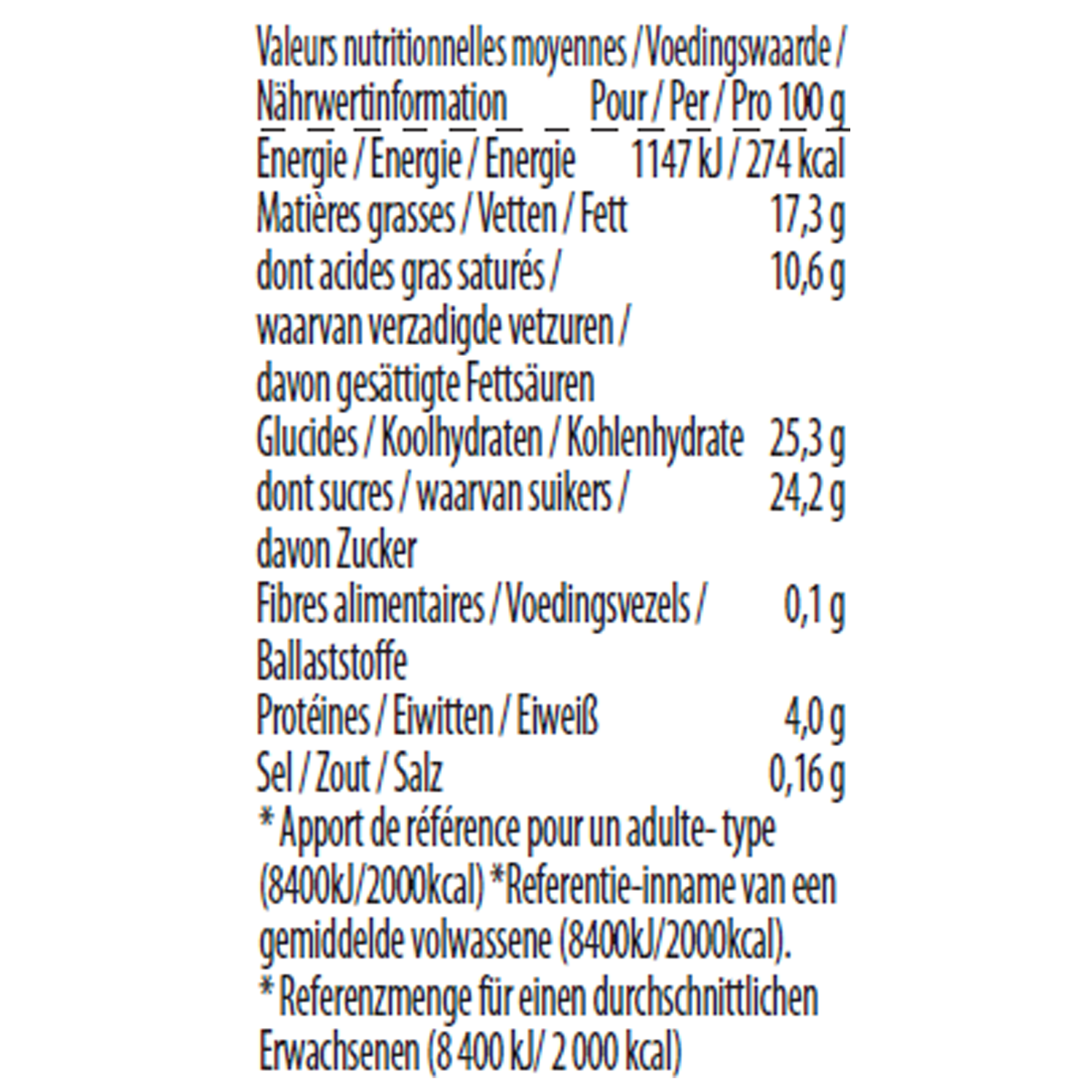 macadamia nut brittle minicup nutrition